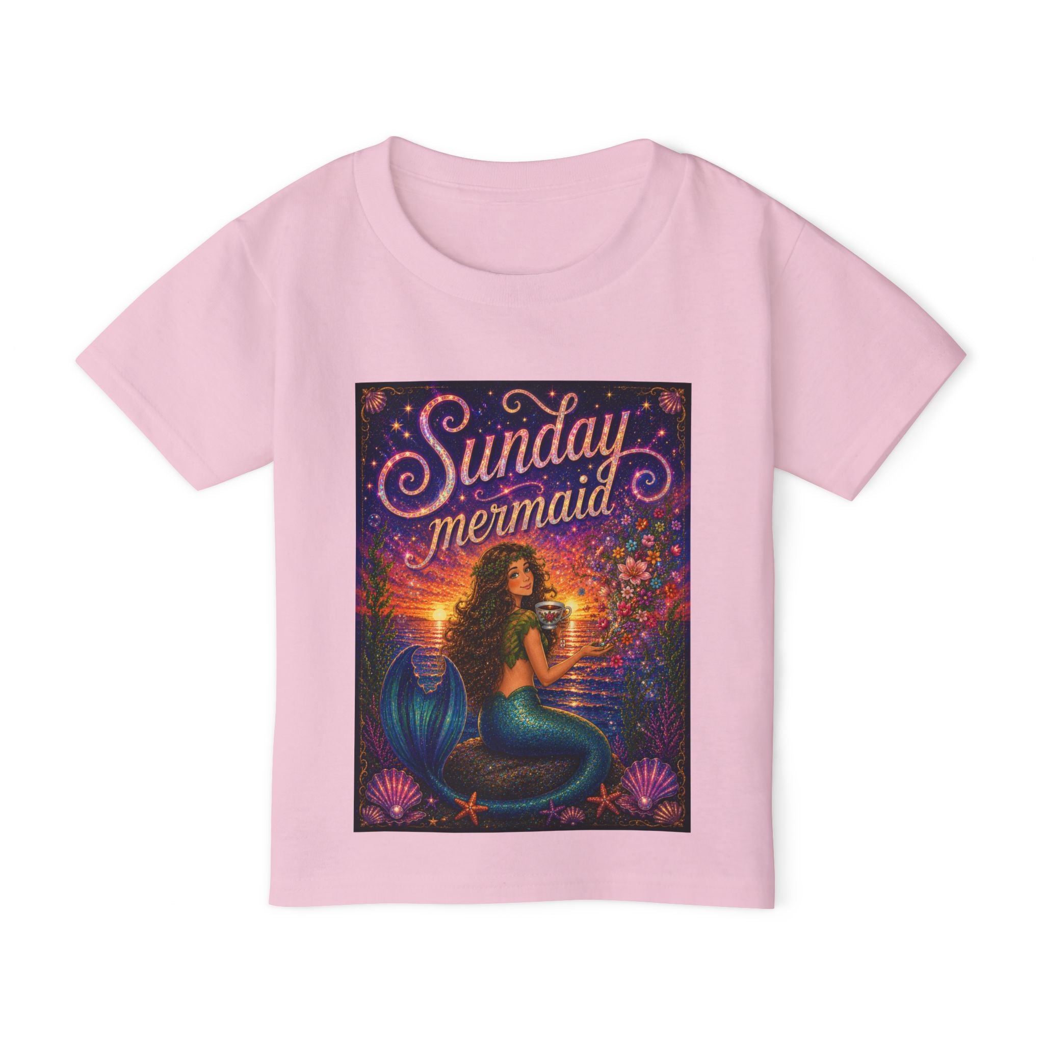 Sunday Mermaid Toddler T‑Shirt — Cute Ocean Fantasy Kids Tee
