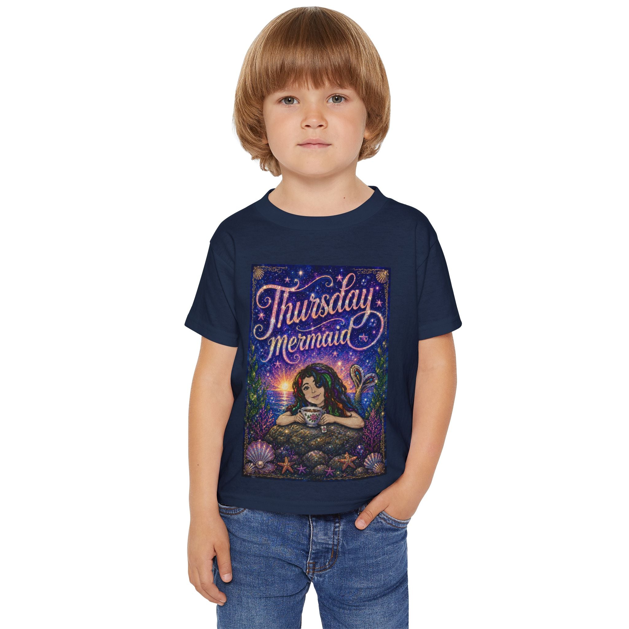 Thursday Mermaid Toddler T‑Shirt — Cute Mermaid Graphic Tee for Kids