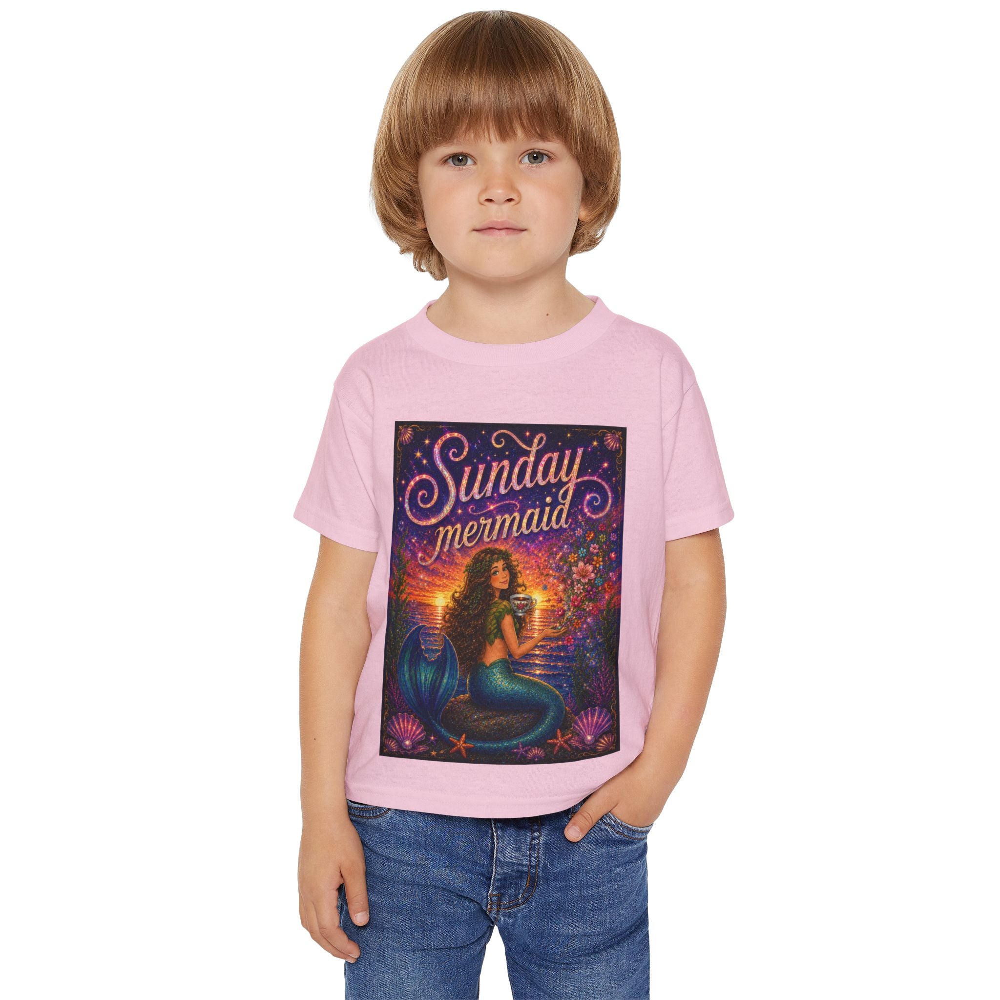 Sunday Mermaid Toddler T‑Shirt — Cute Ocean Fantasy Kids Tee