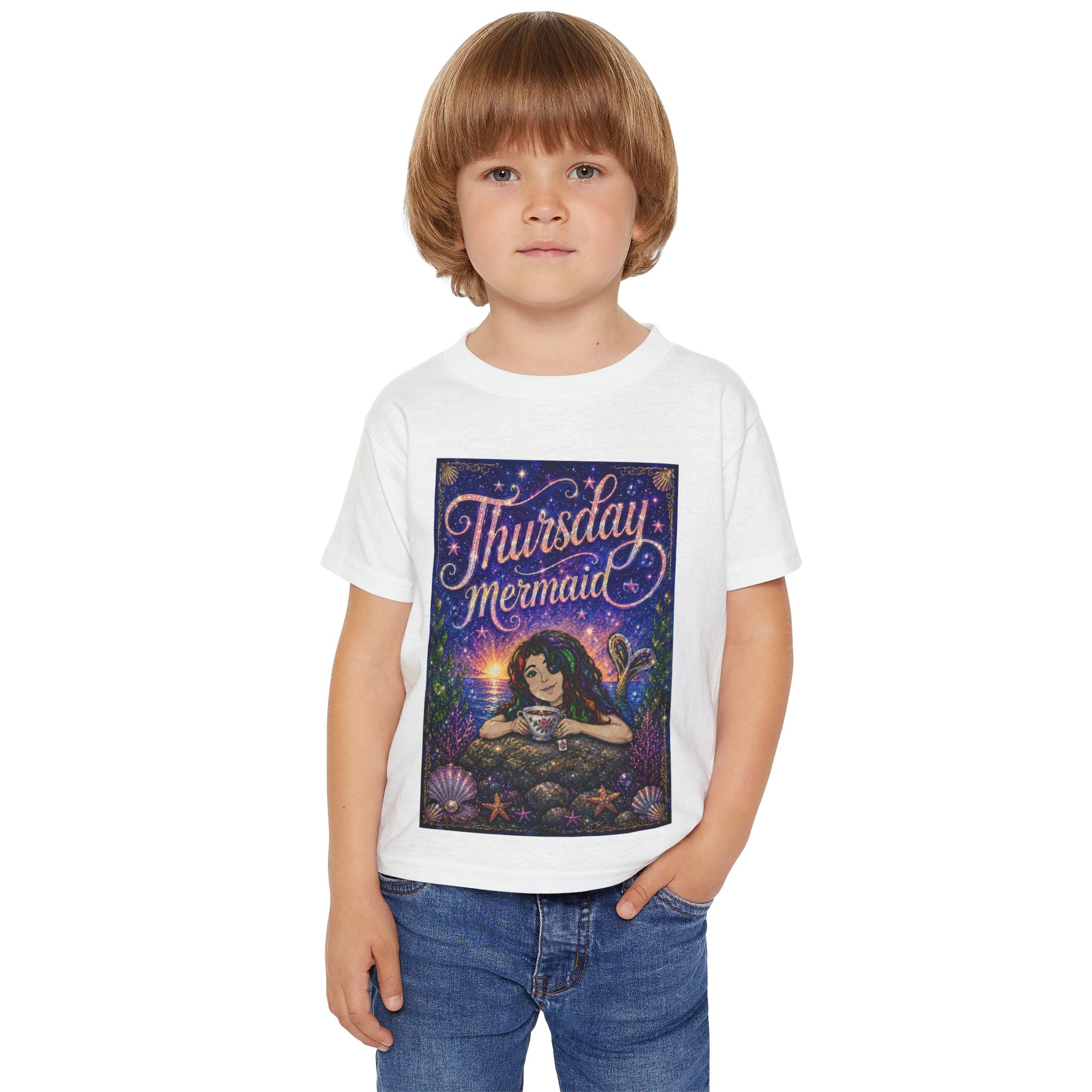 Thursday Mermaid Toddler T‑Shirt — Cute Mermaid Graphic Tee for Kids