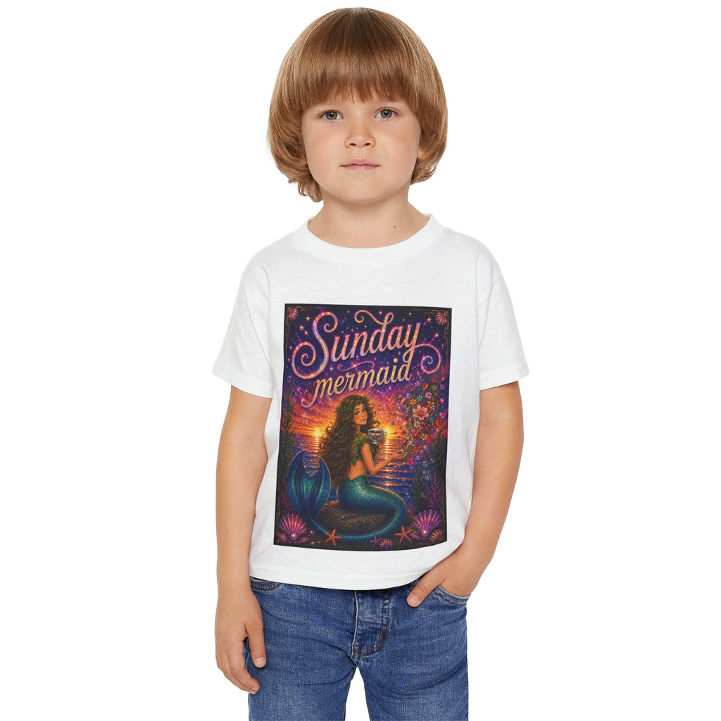 Sunday Mermaid Toddler T‑Shirt — Cute Ocean Fantasy Kids Tee