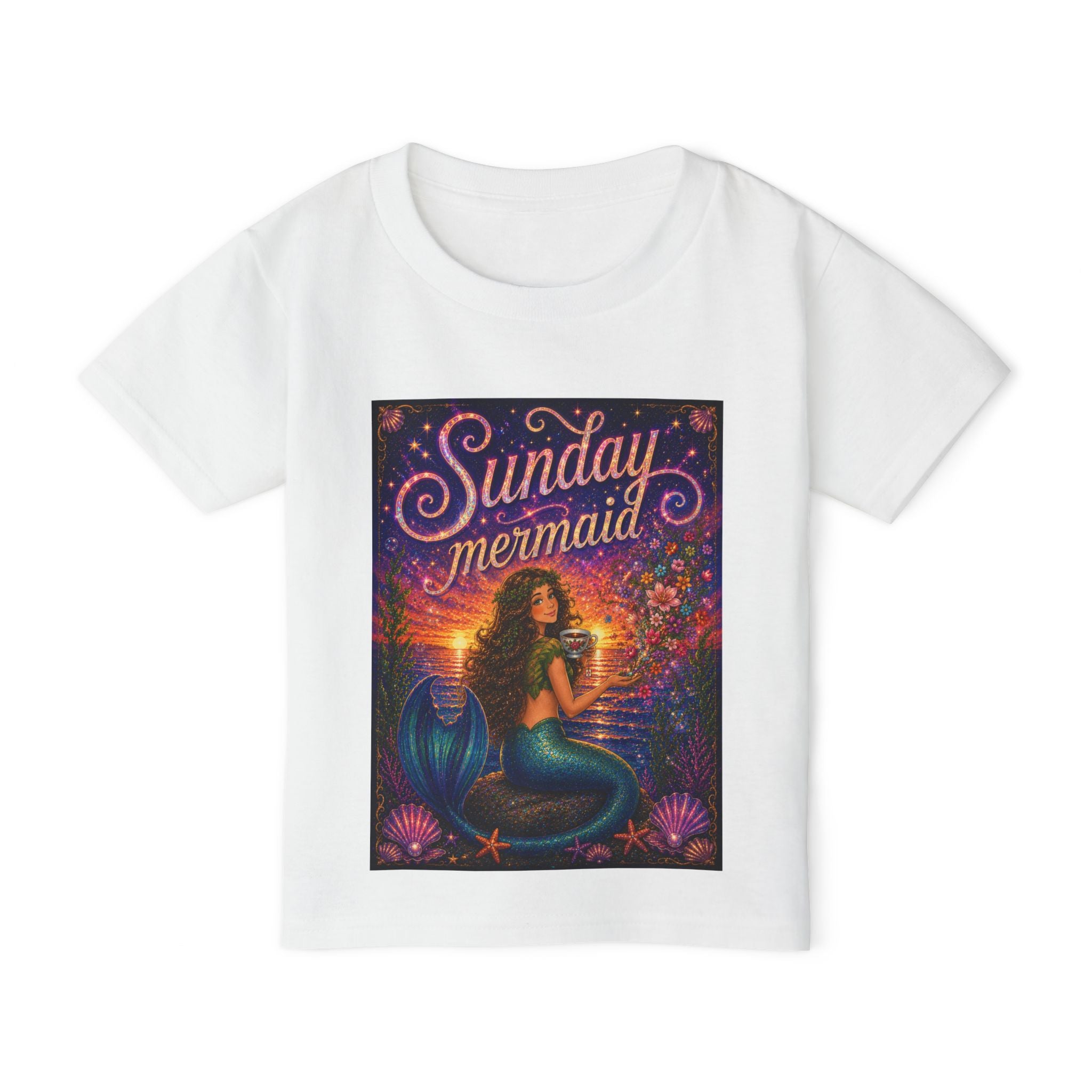 Sunday Mermaid Toddler T‑Shirt — Cute Ocean Fantasy Kids Tee