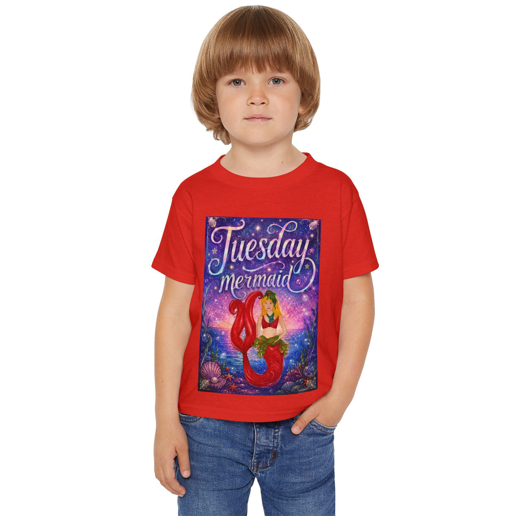 Tuesday Mermaid Toddler T-Shirt — Cute Mermaid Graphic Tee for Kids