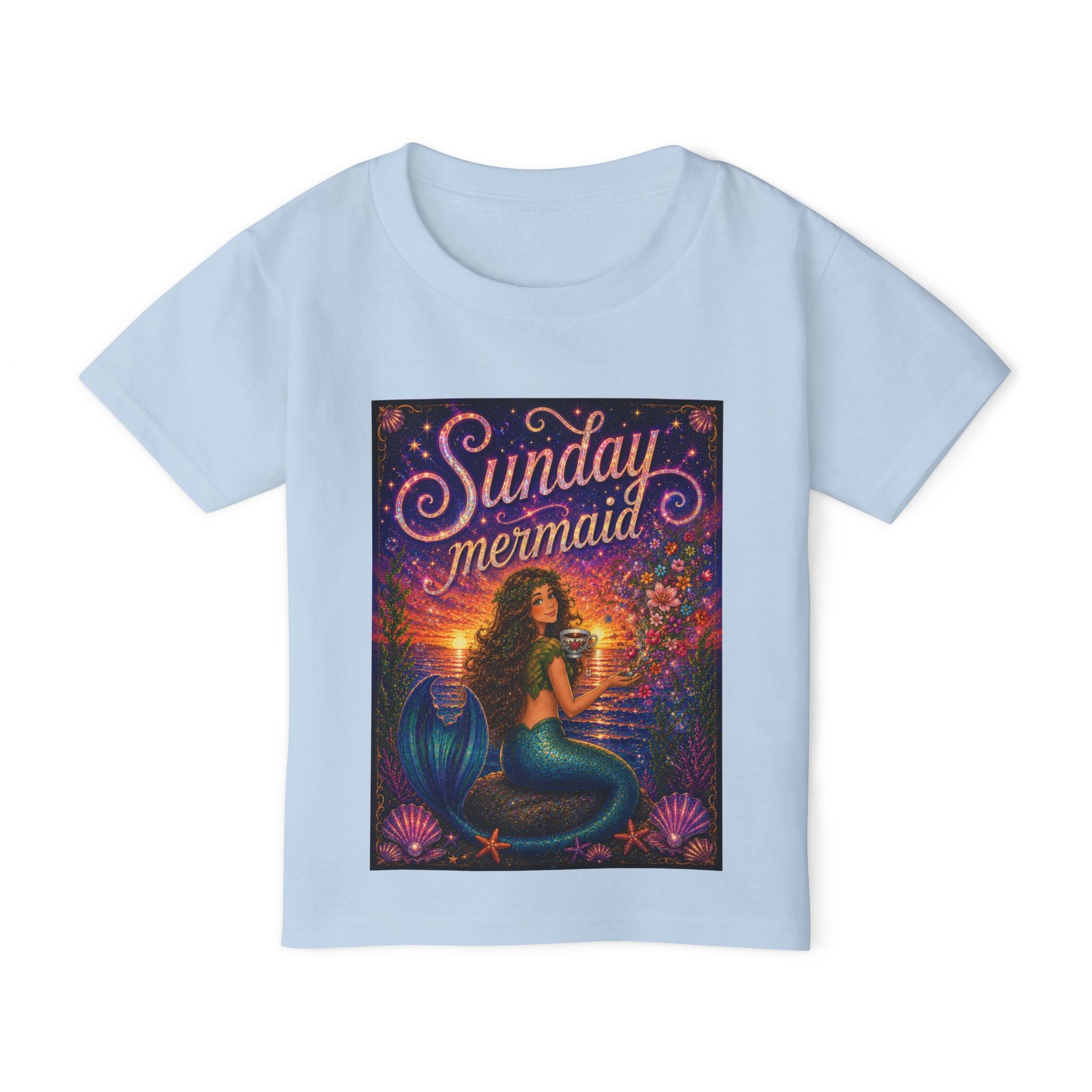 Sunday Mermaid Toddler T‑Shirt — Cute Ocean Fantasy Kids Tee