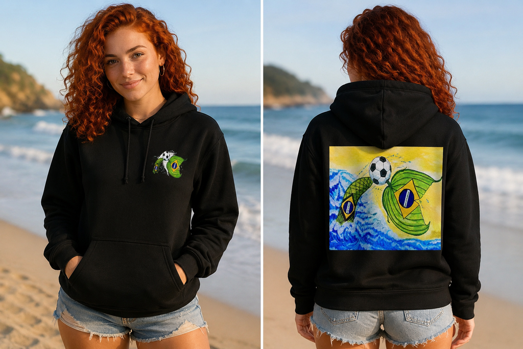 Brazilian Futebol Mermaid Hoodie