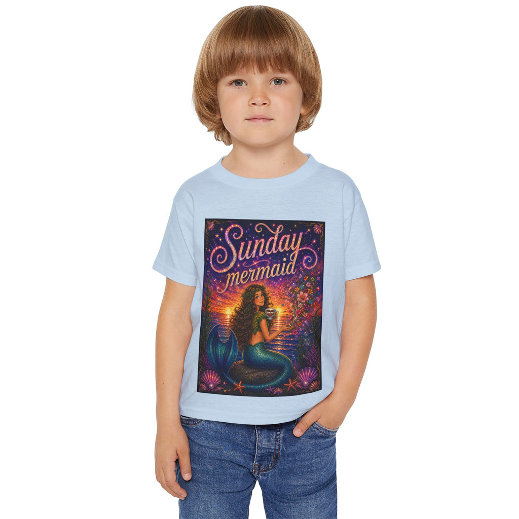 Sunday Mermaid Toddler T‑Shirt — Cute Ocean Fantasy Kids Tee