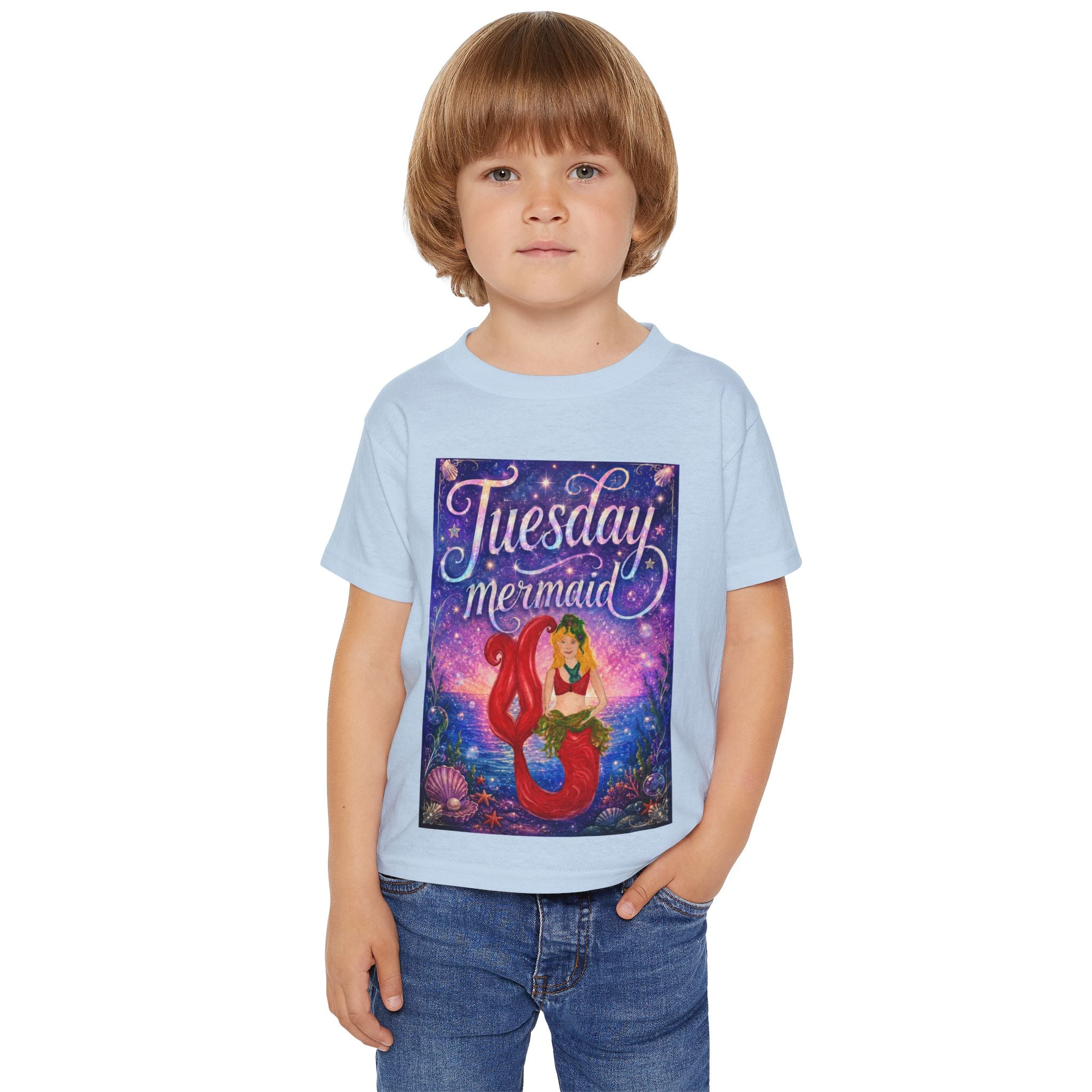 Tuesday Mermaid Toddler T-Shirt — Cute Mermaid Graphic Tee for Kids